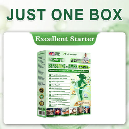𝐈𝐧𝐬𝐋𝐞𝐦𝐨𝐧® 10-in-1 Metabolic Support Nano Patch – Moringa × Berberine × AMPK | Once-a-Day Patch, Visible Results in 7 Days ✅ Supports Weight, Skin, Diabetes, Sleep, Joints & More